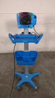 GE DINAMAP V100 VITAL SIGNS MONITOR ON ROLLING STAND
