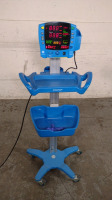 GE DINAMAP V100 VITAL SIGNS MONITOR ON ROLLING STAND