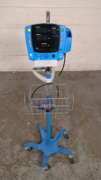GE DINAMAP V100 VITAL SIGNS MONITOR ON ROLLING STAND