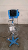 GE DINAMAP V100 VITAL SIGNS MONITOR ON ROLLING STAND