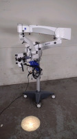 ZEISS OPMI MOVENA SURGICAL MICROSCOPE WITH SINGLE BINOCULAR (10X/21 B, F 170 T*, BOTTOM LENS, SONY MCC-500MD HD CAMERA CONTROL UNIT, S7 ROLLING STAND