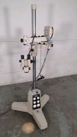 STORZ URBAN US-1 SURGICAL MICROSCOPE WITH SINGLE BINOCULAR (10X), BOTTOM LENS (250 MM), ROLLING STAND