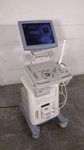 GE LOGIQ P5 ULTRASOUND SYSTEM WITH 2 PROBES (E8CS, 4C)(SN 132171SU0)