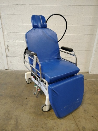 TRANSMOTION TMM5 MOBLIE SURGICAL STRETCHER CHAIR W HAND CONTROL