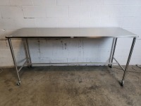 BLICKMAN ROLLING STAINLESS STEEL TABLE