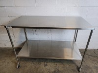 PEDIGO ROLLING STAINLESS STEEL TABLE