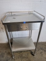 PEDIGO STAINLESS STEEL SINGLE DRAWER UTILITY CART