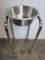 PEDIGO STAINLESS STEEL SINGLE BASIN STAND W/BASIN