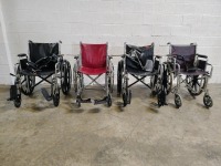 LOT OF 4 WHEELCHAIRS