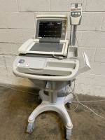 GE MAC5000 EKG/ECG MACHINE ON ROLLING STAND W/LEADS