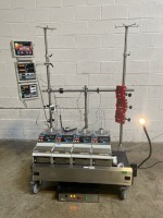 TERUMO/SARNS 4 ROLLER PUMP PERFUSION SYSTEM W/SAFETY, ARTERIAL, CARDIOPLEGIA MONITORS, 3 MEDTRONIC PRESSURE DISPLAY BOXES