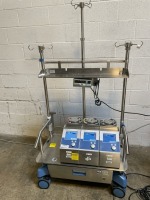 STOCKERT PERFUSION SYSTEM W/THREE S5 PUMPS, COBE SAT/HCT MONITOR