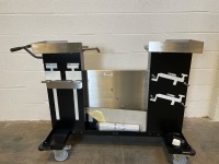 MIZUHO OSI ORTHOPEDIC INSTRUMENT CART W/ASSORTED PATIENT POSITIONING TOOLS