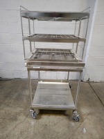 STAINLESS STEEL CART W/RACK FOR STERILIZING