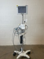 EDWARDS LIFESCIENCES EV1000 PATIENT MONITOR W/DATABOX ON ROLLING STAND