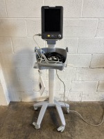 FUKUDA DENSHI VITAL SIGN PATIENT MONITOR ON ROLLING STAND