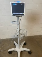 GE CARESCAPE B450 PATIENT MONITOR ON ROLLING STAND