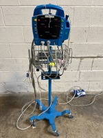 GE DINAMAP PROCARE 400 PATIENT MONITOR ON ROLLING STAND