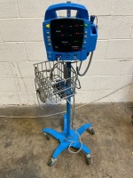 GE PROCARE AUSCULTATORY 400 PATIENT MONITOR ON ROLLING STAND