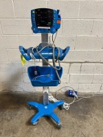 GE DINAMAP V100 CARESCAPE PATIENT MONITOR ON ROLLING STAND