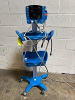 GE DINAMAP V100 CARESCAPE PATIENT MONITOR ON ROLLING STAND