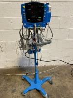 GE DINAMAP V100 CARESCAPE PATIENT MONITOR ON ROLLING STAND