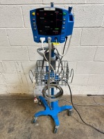 GE DINAMAP V100 CARESCAPE PATIENT MONITOR ON ROLLING STAND