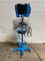 GE DINAMAP V100 CARESCAPE PATIENT MONITOR ON ROLLING STAND