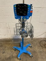 GE DINAMAP V100 CARESCAPE PATIENT MONITOR ON ROLLING STAND