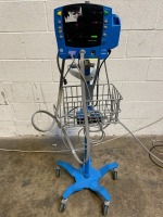 GE DINAMAP V100 CARESCAPE PATIENT MONITOR ON ROLLING STAND