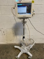 PHILIPS MP30 INTELLIVUE PATIENT MONITOR ON ROLLING STAND
