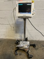 PHILIPS MP30 INTELLIVUE PATIENT MONITOR ON ROLLING STAND