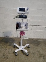 WELCH ALLYN CONNEX SPOT MONITOR PATIENT MONITOR ON ROLLING STAND