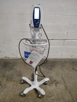 WELCH ALLYN SPOT VITAL SIGNS PATIENT MONITOR ON ROLLING STAND