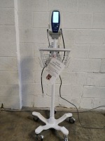 WELCH ALLYN SPOT VITAL SIGNS PATIENT MONITOR ON ROLLING STAND