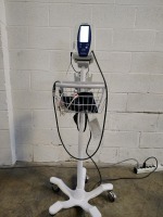 WELCH ALLYN SPOT VITAL SIGNS PATIENT MONITOR ON ROLLING STAND