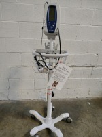 WELCH ALLYN SPOT VITAL SIGNS PATIENT MONITOR ON ROLLING STAND