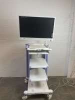 OLYMPUS ENDOSCOPY CART W/STRYKER DISPLAY MONITOR