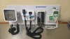 WELCH ALLYN 777 WALL TRANNFORMER W/ HEADS, SPHYGMOMANOMETER, PROBE DISPENSER, SURETEMP DIGITAL THERMOMETER W/ CRADLE ON WALLBOARD LOCATED AT: LOCATED AT: 1 MEDICAL CENTER BLVD, CHESTER, PA 19013 1/PPE - 6
