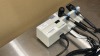 WELCH ALLYN 767 WALL TRANSFORMER W/ 2 HEADS (1-23810) GREY/BLUE LOCATED AT: LOCATED AT: 1 MEDICAL CENTER BLVD, CHESTER, PA 19013 - 4