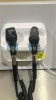WELCH ALLYN GS 777 WALL TRANSFORMER W/ 2 HEADS (1-23810), SPHYGMOMANOMETER, PROBE DISPENSER, SURETEMP DIGITAL THERMOMETER W/ CRADLE ON WALLBOARD LOCATED AT: LOCATED AT: 1 MEDICAL CENTER BLVD, CHESTER, PA 19013 - 2