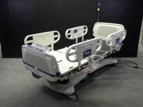 STRYKER 2040 CRITICAL CARE HOSPITAL BED WITH HEAD AND FOOT BOARDS (BED EXIT, SCALE)