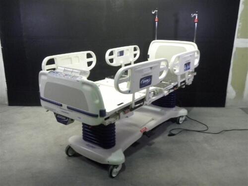 STRYKER 2040 CRITICAL CARE HOSPITAL BED WITH HEAD AND FOOT BOARDS (BED EXIT, SCALE)