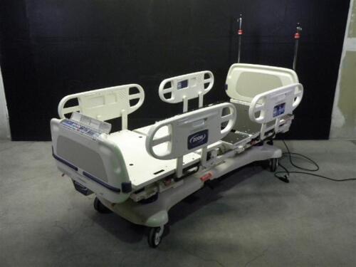 STRYKER 2040 CRITICAL CARE HOSPITAL BED WITH HEAD AND FOOT BOARDS (BED EXIT, SCALE)