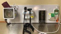 WELCH ALLYN 777 WALL TRANNFORMER W/ HEADS (23810 OTTO), SPHYGMOMANOMETER, PROBE DISPENSER, SURETEMP DIGITAL THERMOMETER W/ CRADLE ON WALLBOARD LOCATED AT: LOCATED AT: 1 MEDICAL CENTER BLVD, CHESTER, PA 19013 1/PPE
