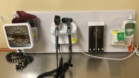 WELCH ALLYN 777 WALL TRANNFORMER W/ HEADS (23810 OTTO), SPHYGMOMANOMETER, PROBE DISPENSER, SURETEMP DIGITAL THERMOMETER W/ CRADLE ON WALLBOARD LOCATED AT: LOCATED AT: 1 MEDICAL CENTER BLVD, CHESTER, PA 19013 1/PPE