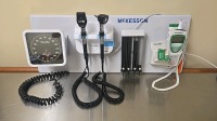 WELCH ALLYN 777 WALL TRANNFORMER W/ HEADS, SPHYGMOMANOMETER, PROBE DISPENSER, SURETEMP DIGITAL THERMOMETER W/ CRADLE ON WALLBOARD LOCATED AT: LOCATED AT: 1 MEDICAL CENTER BLVD, CHESTER, PA 19013 1/PPE