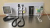 WELCH ALLYN 777 WALL TRANNFORMER W/ HEADS, SPHYGMOMANOMETER, PROBE DISPENSER, SURETEMP DIGITAL THERMOMETER W/ CRADLE ON WALLBOARD LOCATED AT: LOCATED AT: 1 MEDICAL CENTER BLVD, CHESTER, PA 19013 1/PPE