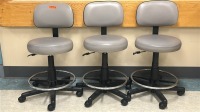 EXAM STOOL WITH BACK REST, BEIGE (QTY. 3) LOCATED AT: LOCATED AT: 1 MEDICAL CENTER BLVD, CHESTER, PA 19013 1/1220