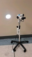 LEISEGANG 10-LED COLPOSCOPE WITH LIGHT SOURCE ON ROLLING STAND LOCATED AT: LOCATED AT: 1 MEDICAL CENTER BLVD, CHESTER, PA 19013